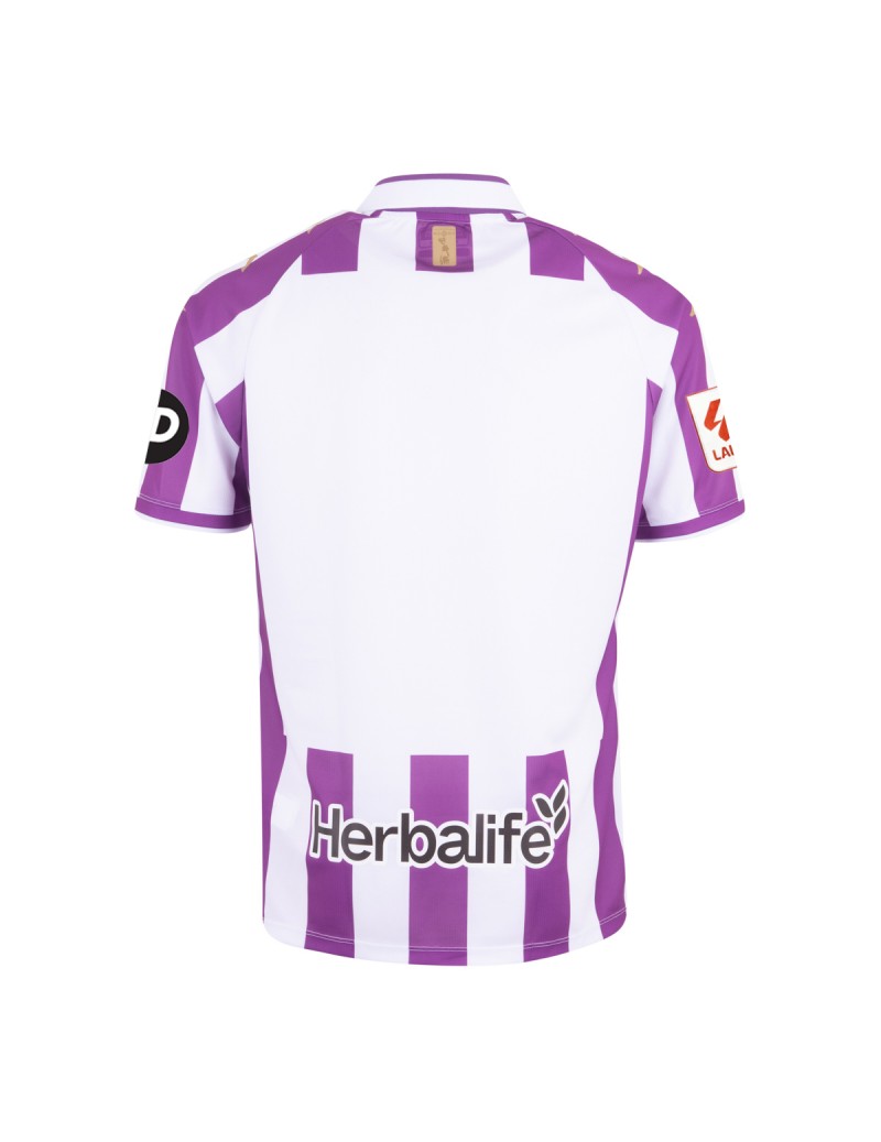 Real Valladolid Retro 1985 Soccer Jersey - Men's Loose Fit (Blanco Y Morado) By Retros Y Rarezas