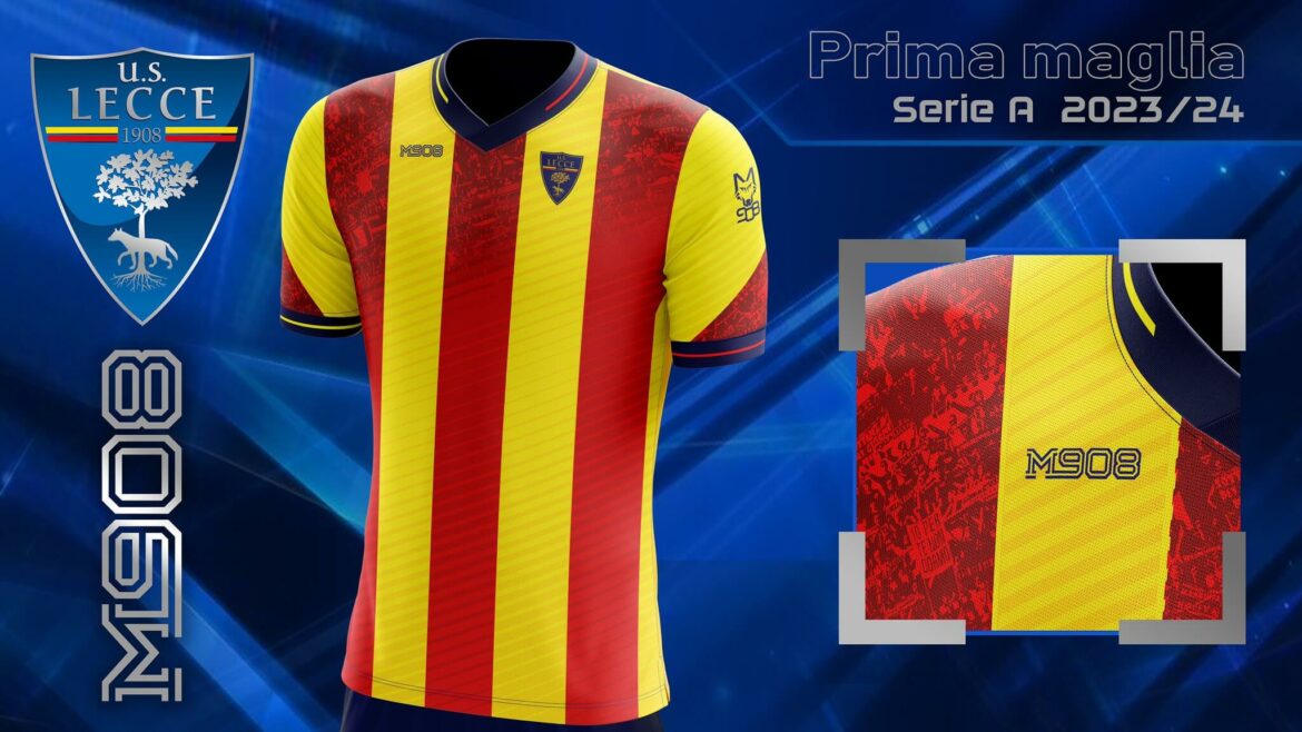 Camisas da Lecce 2023-2024 M908 Home
