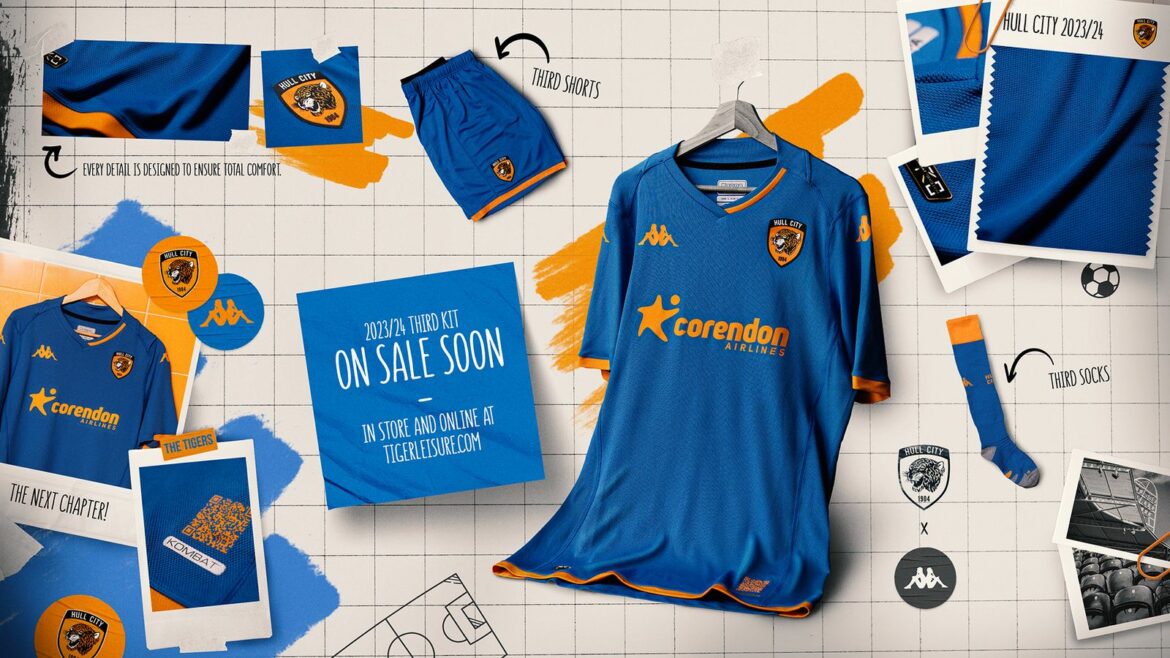 Terceira camisa do Hull City 2023-2024 é revelada pela Kappa