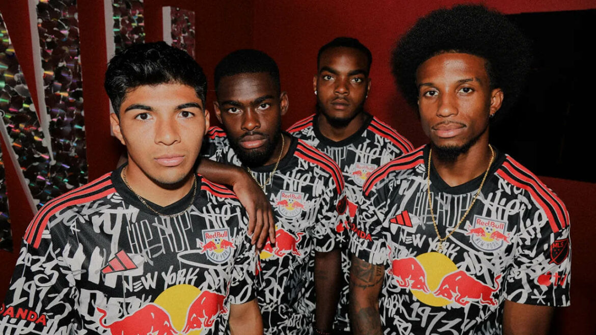 Terceira camisa do New York Red Bulls 2023 Adidas Freestyle Kit a