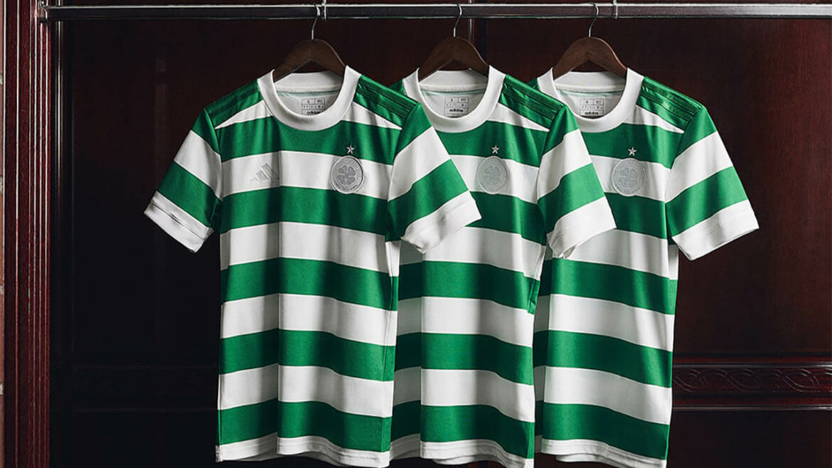 Camisa 120 anos das listras do Celtic FC 2023 Adidas a