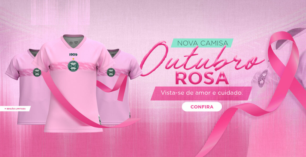 Camisa Outubro Rosa do Coritiba 2023 é revelada pela 1909