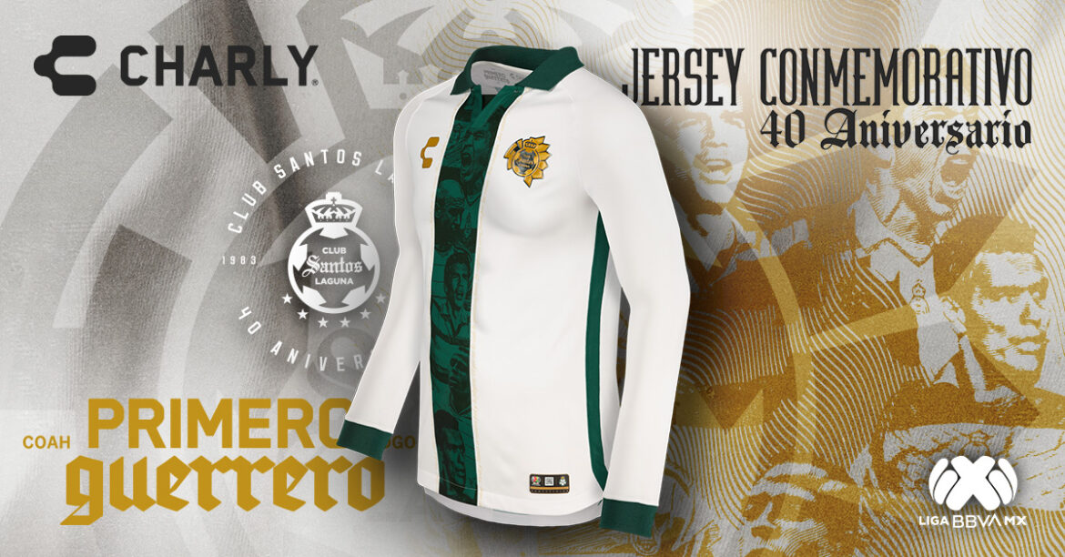 Camisa de 40 anos do Santos Laguna 2023-2024 é lançada pela Charly