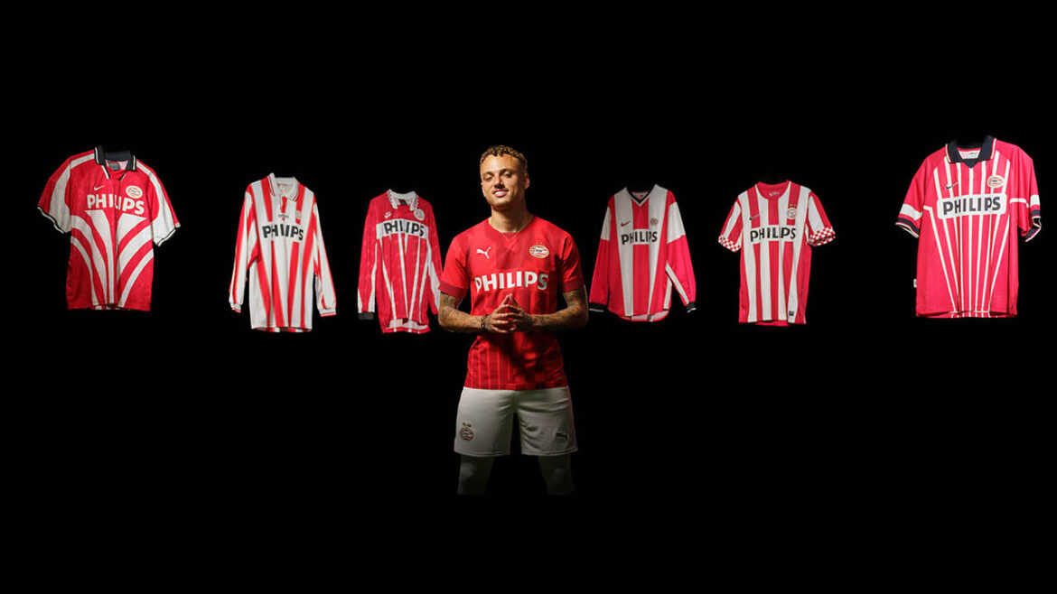 PSV lança camisa celebrando os 110 anos de parceria com a Philips