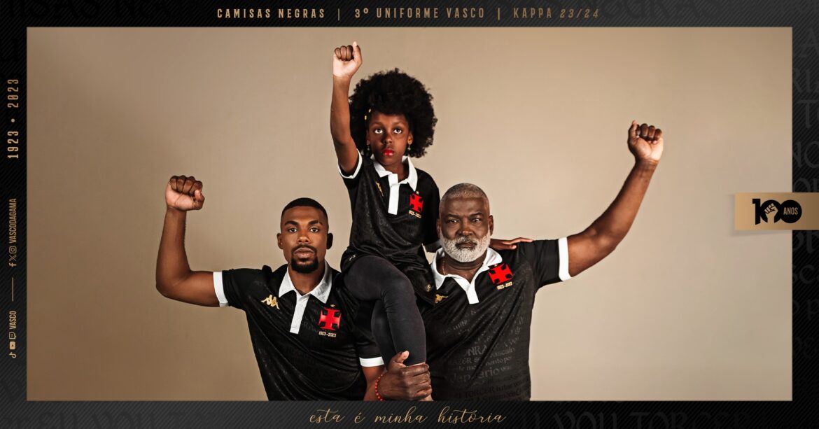 Terceira camisa do Vasco da Gama 2023-2024 é lançada pela Kappa