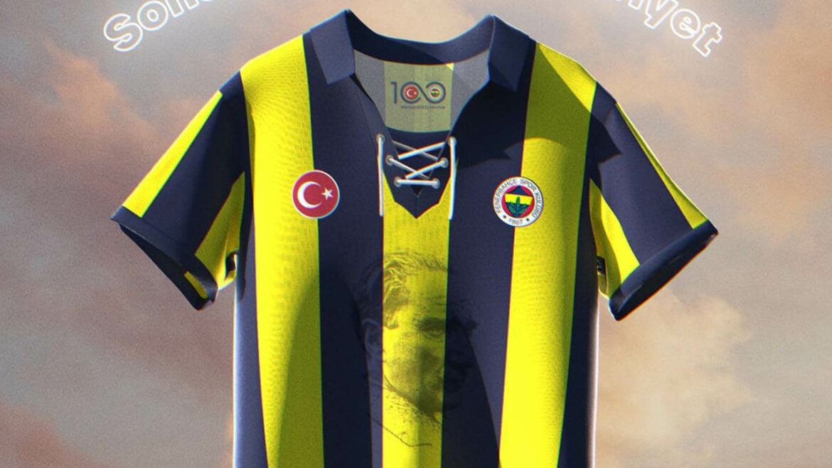 Camisa do Fenerbahce 100 anos da República da Turquia a