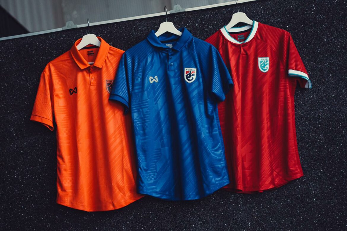 Seleção da Tailândia ganha novas camisas 2023-2024 da Warrix
