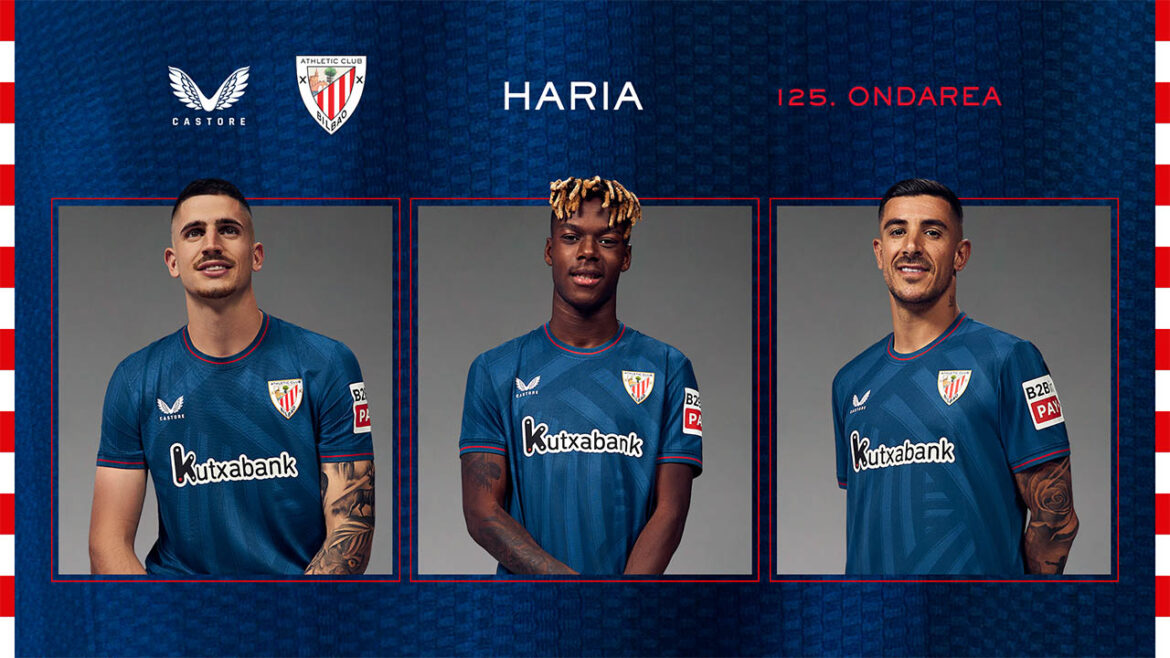 Haria camisa dos 125 anos do Athletic Bilbao 2023-2024 Castore Haria camisa dos 125 anos do Athletic Bilbao 2023-2024 Castore