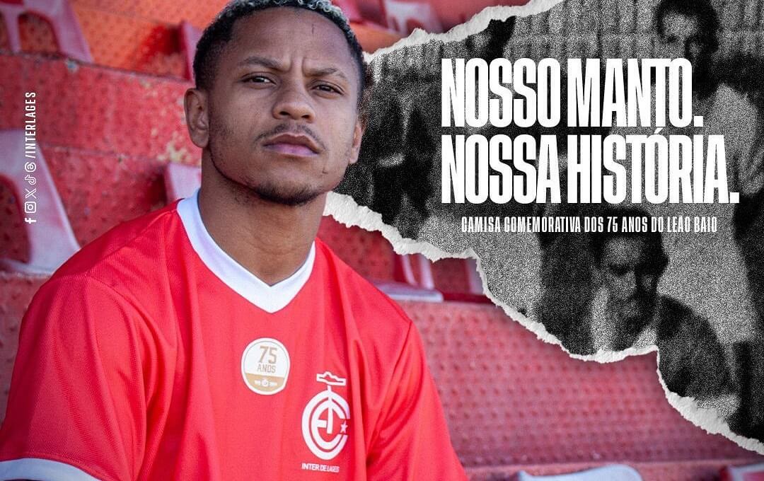 Camisa de 75 anos do Inter de Lages (1) Camisa de 75 anos do Inter de Lages