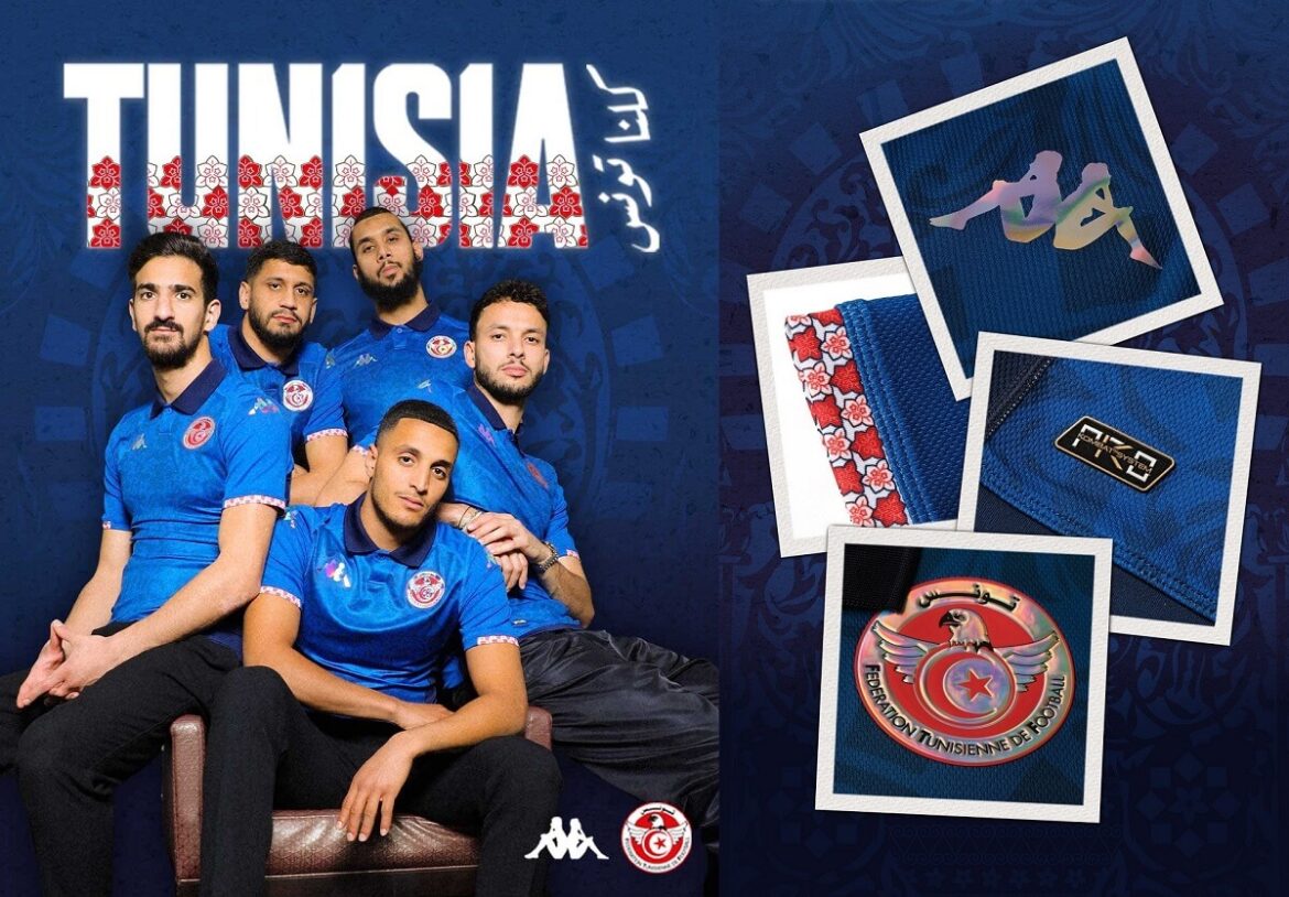 Terceira camisa da Tunísia 2024 é lançada pela Kappa