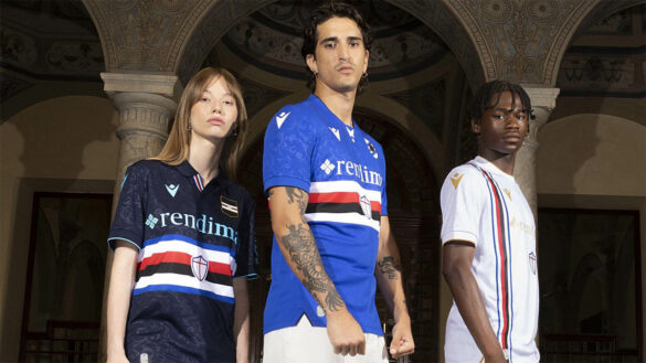 Camisas da Sampdoria 2024-2025 Macron