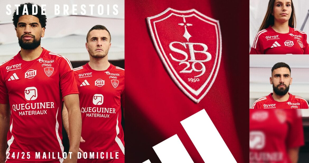 Camisas do Stade Brestois 2024-2025 são reveladas pela Adidas