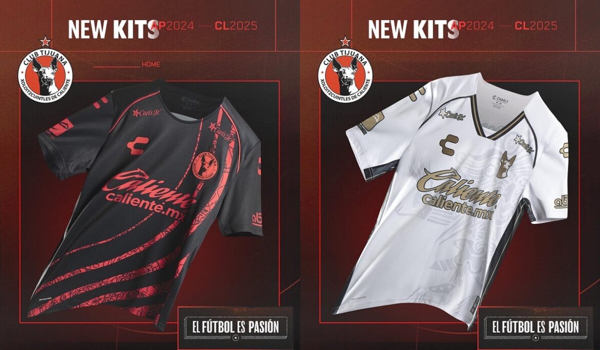 Camisas do Xolos de Tijuana 2024-2025 são lançadas pela Charly