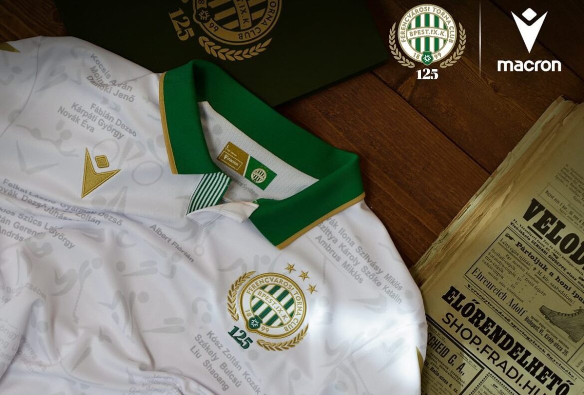 Camisa de 125 anos do Ferencvárosi TC 2024 é revelada pela Macron