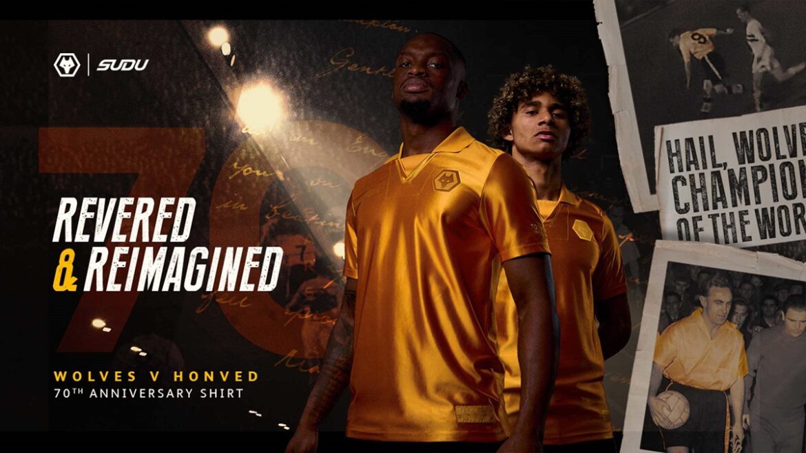 Wolverhampton lança camisa de 70 anos de histórica vitória sobre o Honvéd