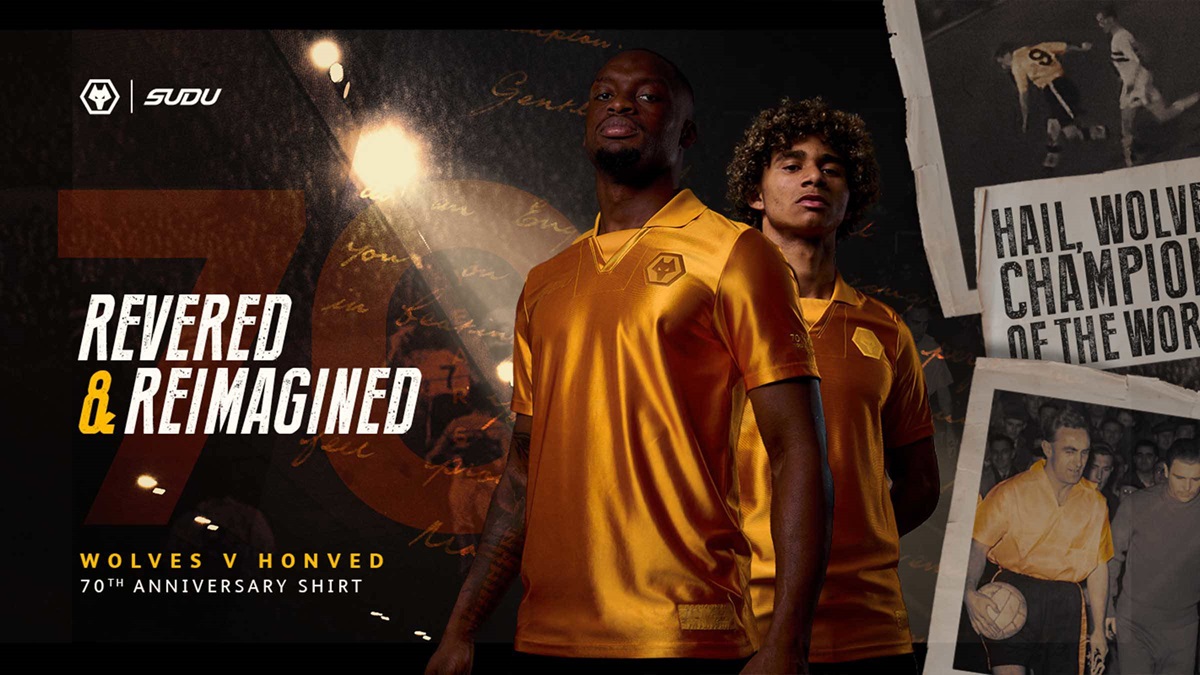 Wolverhampton lança camisa de 70 anos de histórica vitória sobre o
