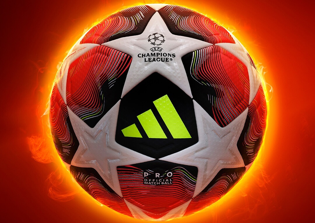 Adidas lança bola 'Fired-Up' para a Champions League 2024-2025