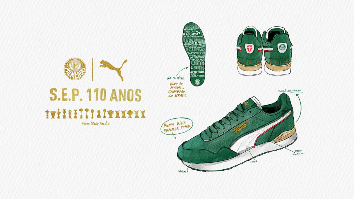 Tênis Dista Runner Palmeiras Puma 24-25