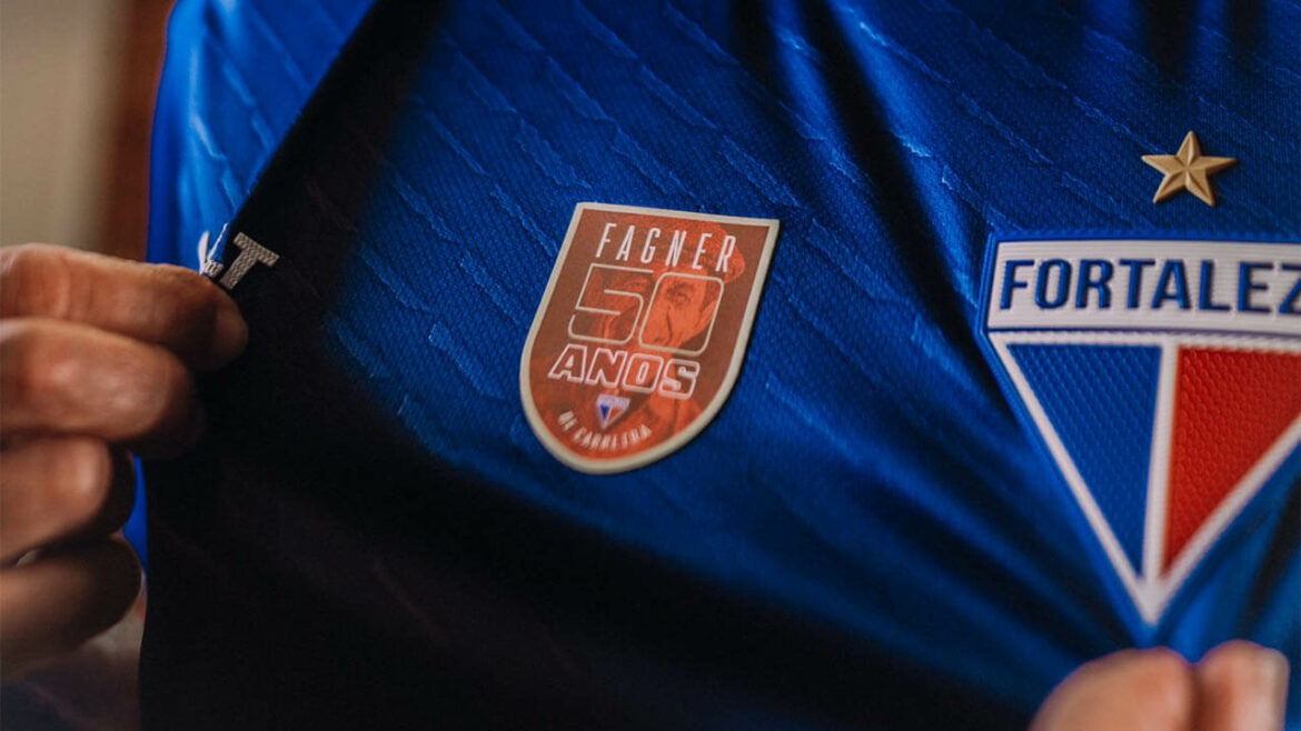 Camisa do Fortaleza Copa do Nordeste 2025 Fagner 50 anos