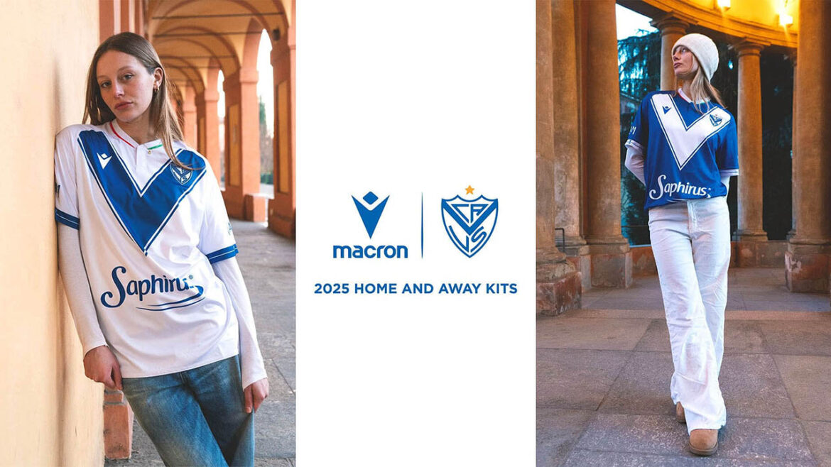 Camisas do Vélez Sarsfield 2025 Macron a