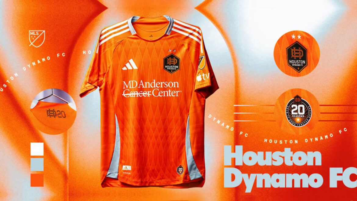 Camisa titular do Houston Dynamo 2025 Adidas a Camisa titular do Houston Dynamo 2025 Adidas
