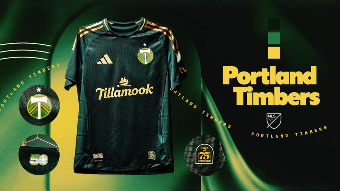 Camisa titular do Portland Timbers para a MLS 2025 é lançada pela Adidas