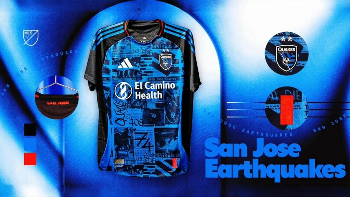 Camisa titular do San Jose Earthquakes 2025 é revelada pela Adidas para a MLS
