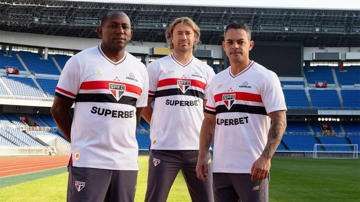 Camisa titular do São Paulo FC 2025 New Balance a Camisa titular do São Paulo FC 2025 New Balance