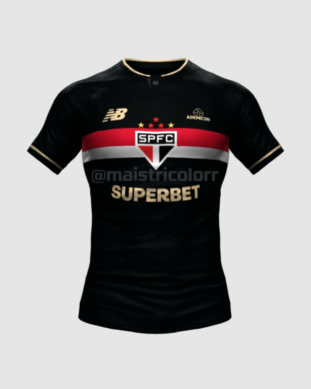 Suposta camisa 3 preta do São