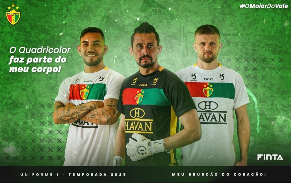 Camisa titular do Brusque FC 2025 é revelada pela Finta Camisa titular do Brusque FC 2025 é revelada pela Finta