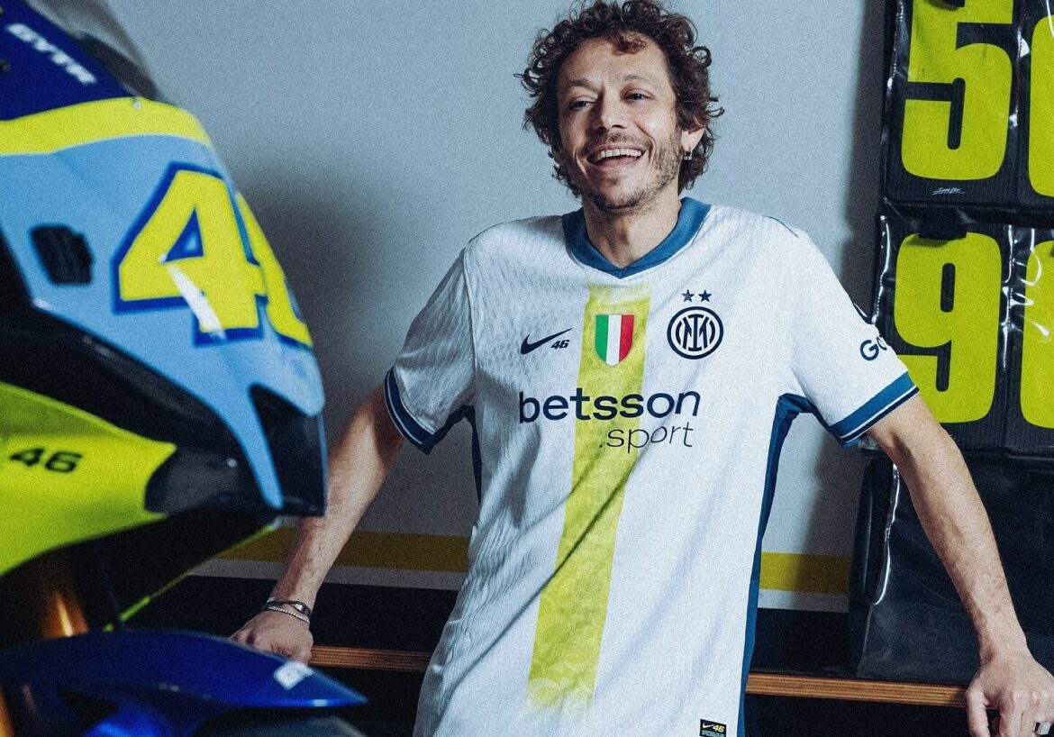 Inter de Milão lança camisa em homenagem a Valentino Rossi