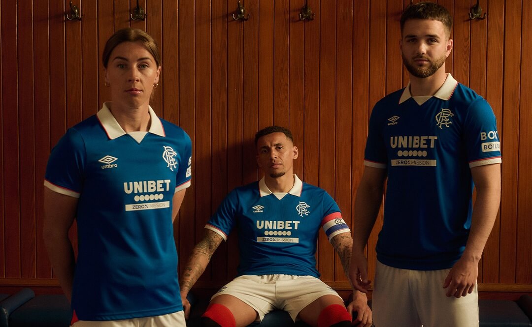 Camisa titular do Rangers FC 2025-2026 é lançada pela Umbro