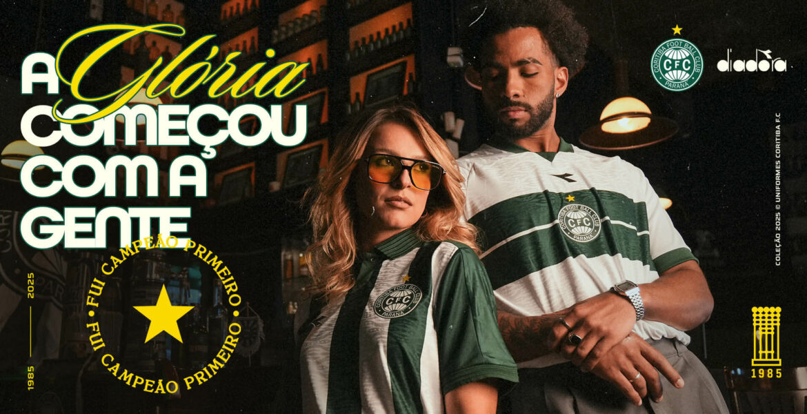 Camisas do Coritiba 2025-2026 são lançadas pela Diadora