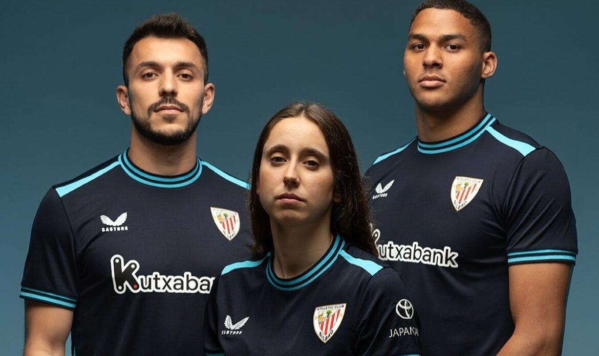Camisa reserva do Athletic Bilbao 2025-2026 é lançada pela Castore