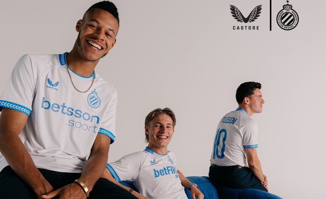 Camisa reserva do Club Brugge 2025-2026 é lançada pela Castore
