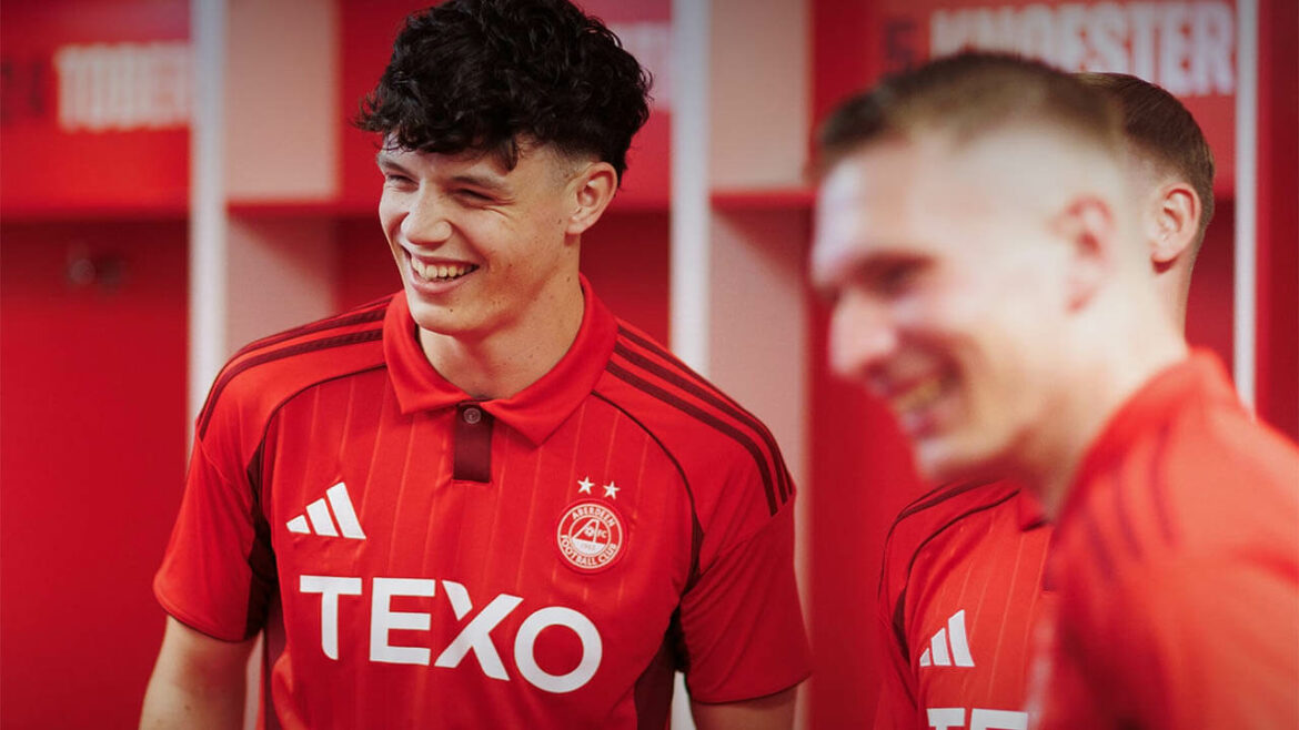 Camisa titular do Aberdeen FC 2025-2026 adidas