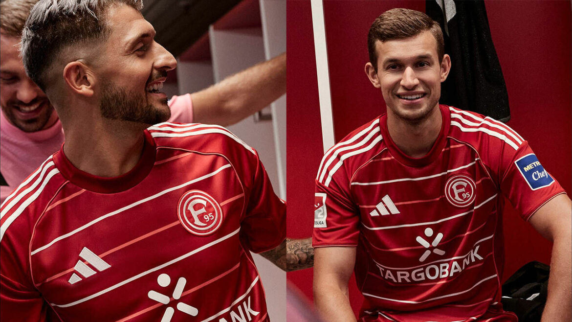 Camisa titular do Fortuna Dusseldorf 2025-2026 adidas