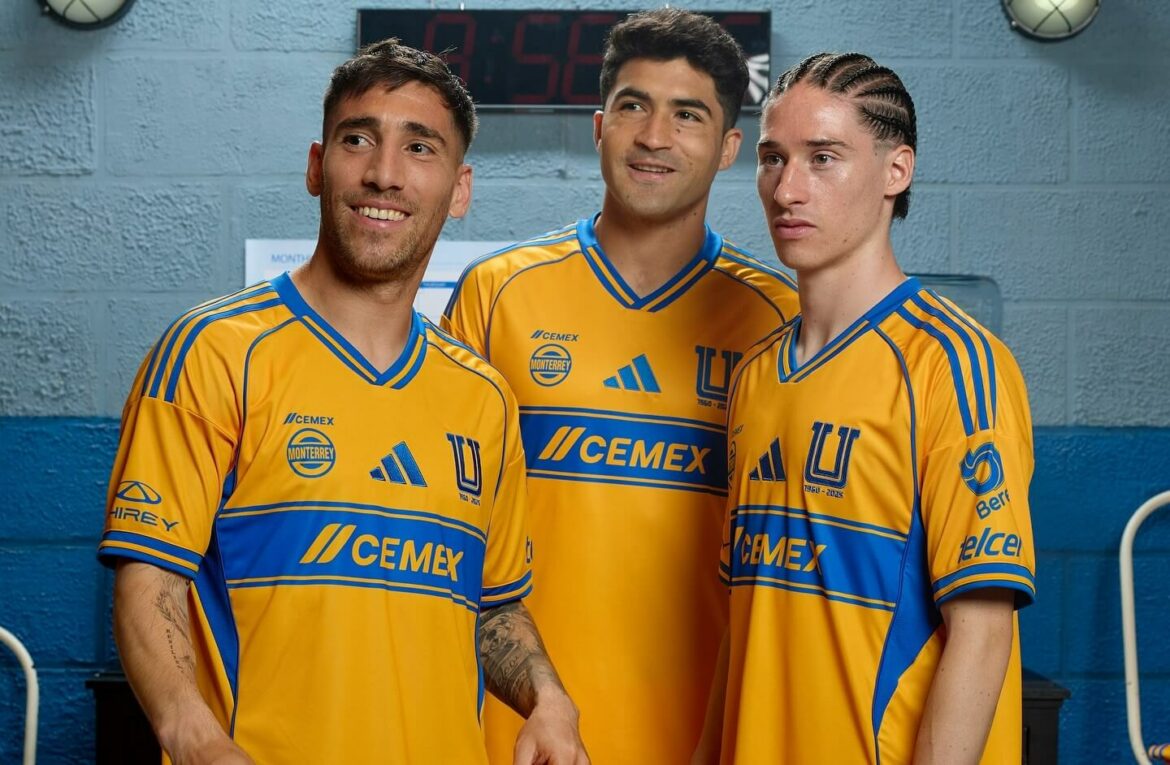 Camisa titular do Tigres UANL 2025-2026 é revelada pela Adidas