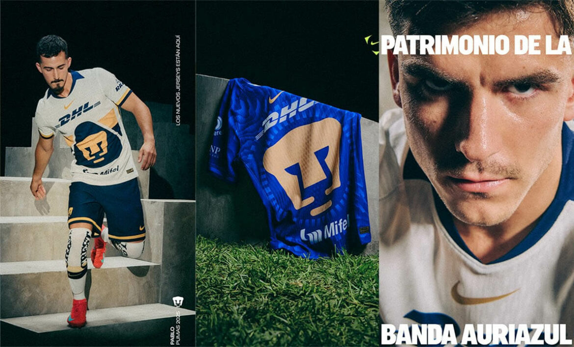 Camisas do Pumas UNAM 2025-2026 Nike