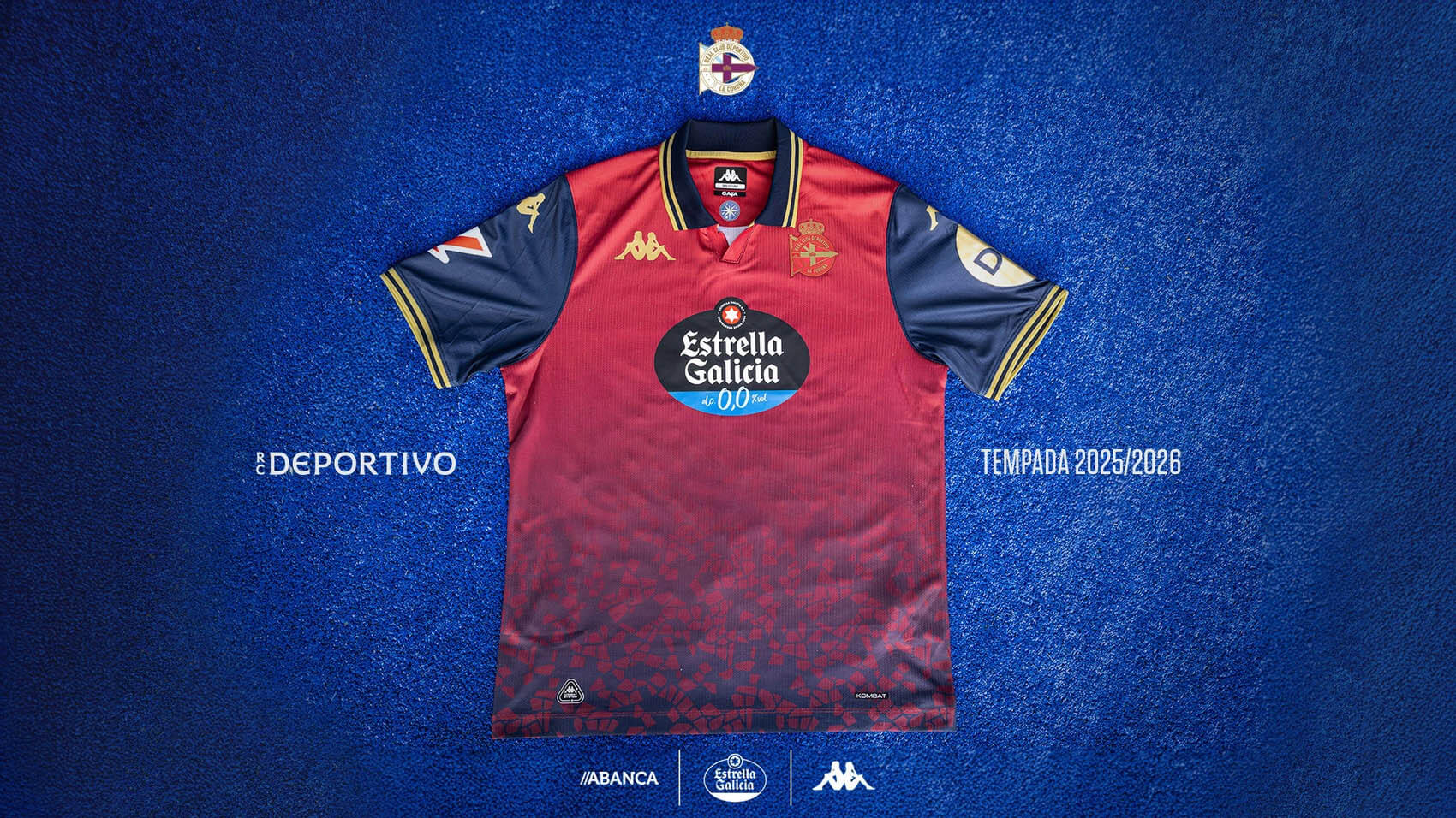Camisa reserva do Deportivo La Coruña 2025-2026 Kappa kit