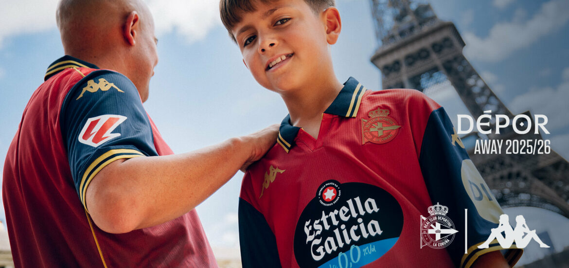 Camisa reserva do Deportivo La Coruña 2025-2026 Kappa