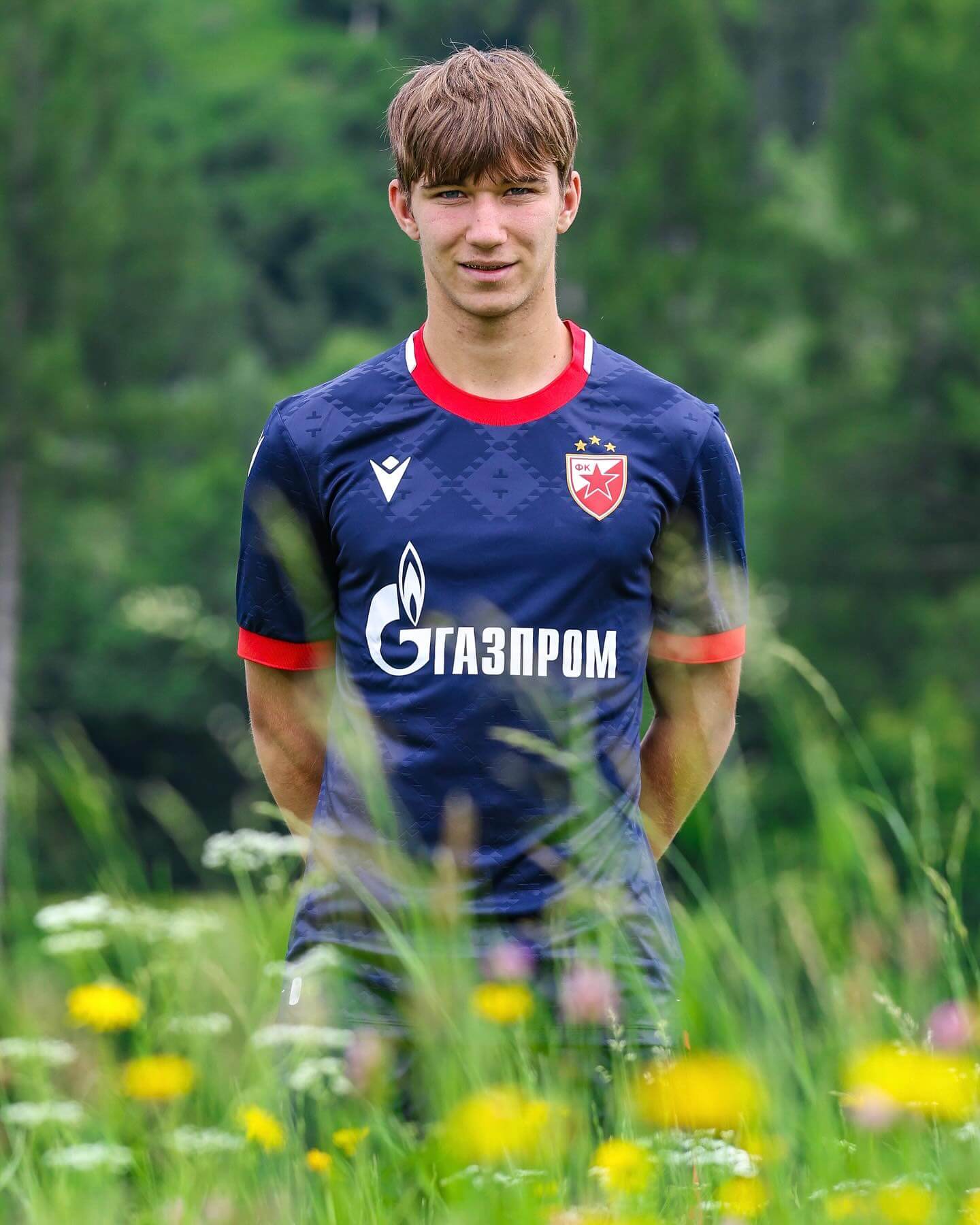 Camisa reserva do Estrela Vermelha 2025-2026 Macron