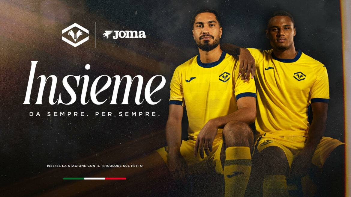 Camisa reserva do Hellas Verona 2025-2026 JOMA a Camisa reserva do Hellas Verona 2025-2026 JOMA a