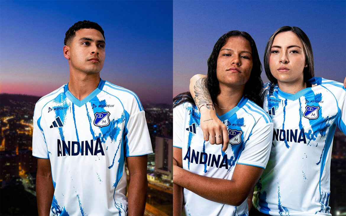 Camisa reserva do Millonarios 2025-2026 adidas a Camisa reserva do Millonarios 2025-2026 adidas