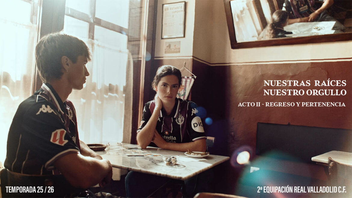 Camisa reserva do Real Valladolid 2025-2026 Kappa