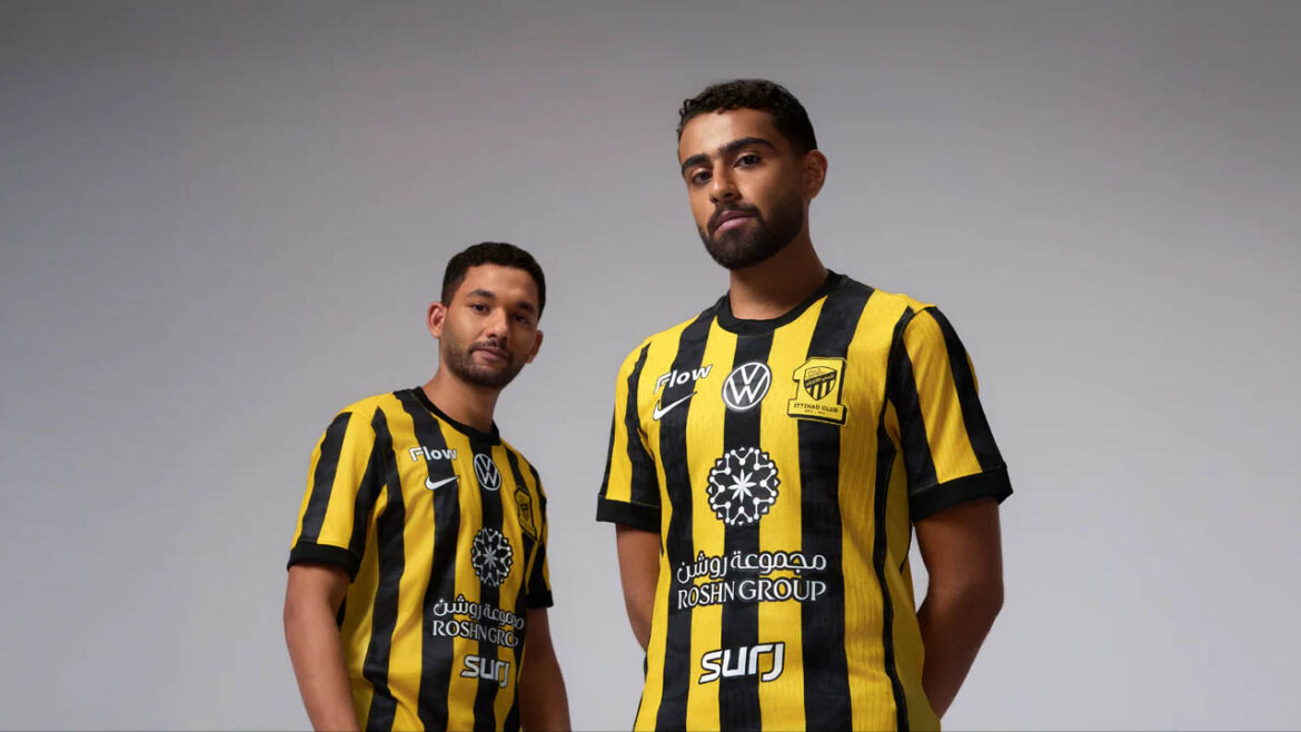 Camisa titular do Al-Ittihad 2025-2026 Nike a Camisa titular do Al-Ittihad 2025-2026 Nike