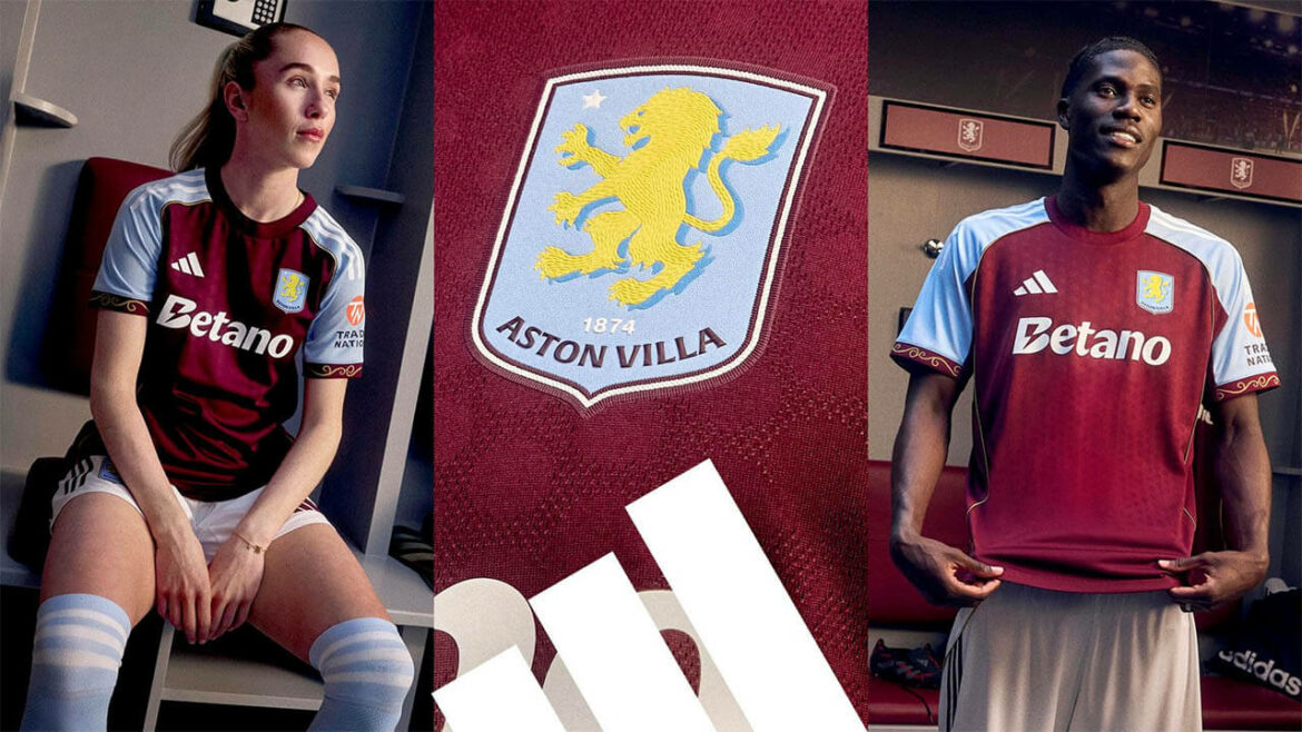 Camisa titular do Aston Villa 2025-2026 adidas