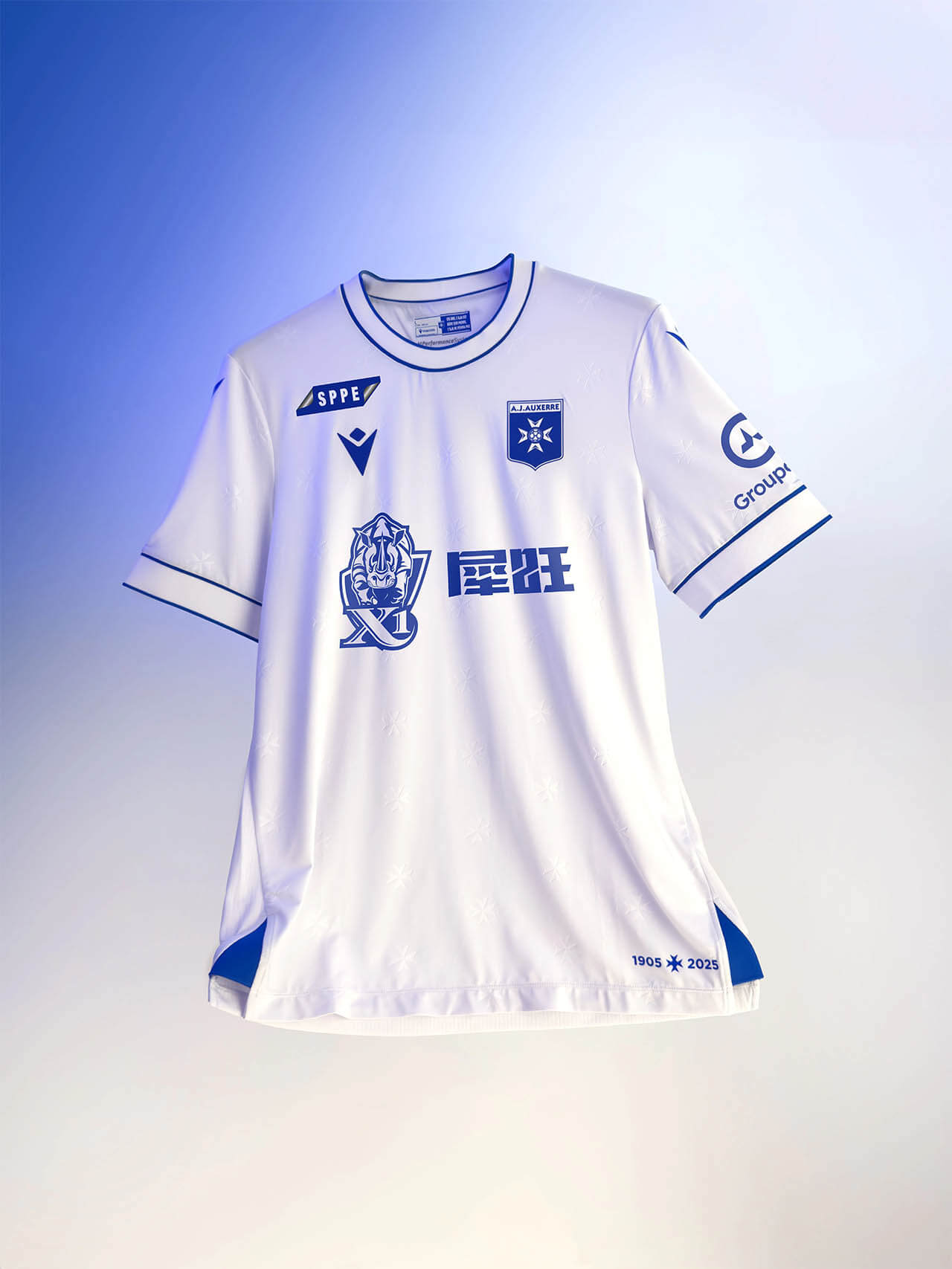 Camisa titular do Auxerre 2025-2026 Macron