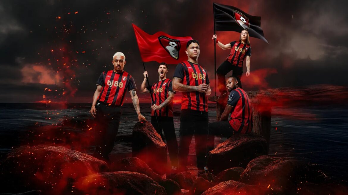 Camisa titular do Bournemouth 2025-2026 é lançada pela Umbro