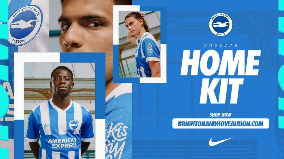 Camisa titular do Brighton & Hove Albion 2025-2026 é lançada pela Nike